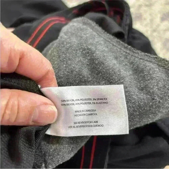 Orvis Sweatpants Men Size Medium Black Drawstring Lounge Stretch - Picture 9 of 10